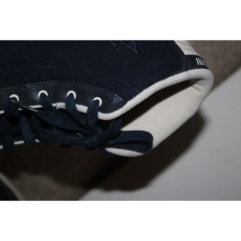 JORDAN 13 Navy Suede Cream Leather High Top Basketball Sneakers Mens